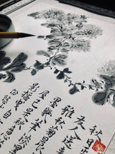 Load image into Gallery viewer, Chrysanthemum 1 (墨菊圖之一) Chinese Ink Painting on Paper, Original