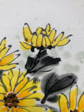 Load image into Gallery viewer, Yellow Chrysanthemums by the Pond - Chinese Ink Painting on Paper, Original