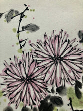 Load image into Gallery viewer, Chrysanthemums by the Eastern Fence - Chinese Ink Painting on Paper, Original