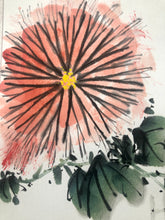 Load image into Gallery viewer, Cinnabar Chrysanthemums - Chinese Ink Painting on Paper, Original