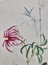 Load image into Gallery viewer, Peonies in Spring, Original Chinese Painting on Gold Flake Xuan Rice Paper, Painted in Brighton