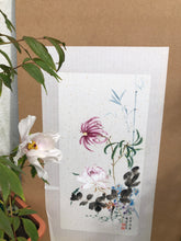 Load image into Gallery viewer, Peonies in Spring, Original Chinese Painting on Gold Flake Xuan Rice Paper, Painted in Brighton