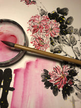 Load image into Gallery viewer, Chrysanthemum in Frost, 霜染菊 - Chinese Ink Painting on Paper, Original