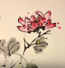 Load image into Gallery viewer, Chrysanthemum in Frost, 霜染菊 - Chinese Ink Painting on Paper, Original