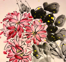 Load image into Gallery viewer, Chrysanthemum in Frost, 霜染菊 - Chinese Ink Painting on Paper, Original