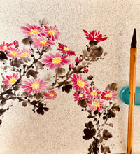 Load image into Gallery viewer, Chinese Brush Calligraphy & Ink Painting Workshop: Autumn Flowers