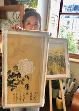 Load image into Gallery viewer, Oriental Elegance 東方之雅, Original Chinese Painting on Gold Flake Xuan Rice Paper, Painted in Brighton UK