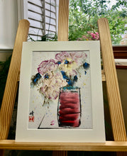 Load image into Gallery viewer, Peonies in Vase, Contemporary Chinese painting, 現代彩墨牡丹, Original