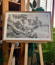 Load image into Gallery viewer, Part of One Thousand Li of Rivers and Mountains (千里江山圖局部), Original, Chinese Landscape Painting on Xuan Paper, Painted in Brighton, UK
