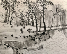 Load image into Gallery viewer, Part of One Thousand Li of Rivers and Mountains (千里江山圖局部), Original, Chinese Landscape Painting on Xuan Paper, Painted in Brighton, UK