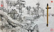 Load image into Gallery viewer, Part of One Thousand Li of Rivers and Mountains (千里江山圖局部), Original, Chinese Landscape Painting on Xuan Paper, Painted in Brighton, UK