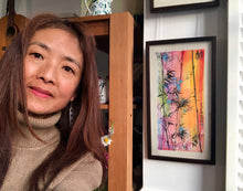 Load image into Gallery viewer, Bamboo in the Evening Glow, 夏日晚霞 - Chinese Brush Painting, Original