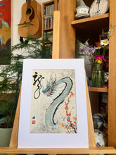 Load image into Gallery viewer, Blue Ink Dragon - Chinese Brush Painting, Original