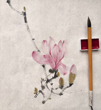 Load image into Gallery viewer, Magnolia in Spring Dawn – 玉蘭春曉, Ink and colour on paper, Original Chinese Brush Painting
