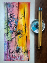 Load image into Gallery viewer, Bamboo in the Evening Glow, 夏日晚霞 - Chinese Brush Painting, Original