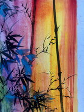 Load image into Gallery viewer, Bamboo in the Evening Glow, 夏日晚霞 - Chinese Brush Painting, Original