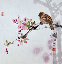 Load image into Gallery viewer, Whispers of Spring - 海棠依舊, Ink and Colours on Paper, Original Chinese Brush Painting