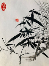 Load image into Gallery viewer, Three Winter Friends 歲寒三友, Original Chinese Traditional Ink Painting on Xuan Paper