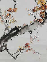 Load image into Gallery viewer, Winter Plum Blossom 寒梅,Chinese Painting & Calligraphy on Silk Scroll