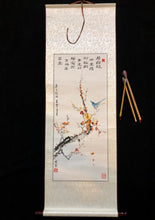 Load image into Gallery viewer, Winter Plum Blossom 寒梅,Chinese Painting & Calligraphy on Silk Scroll