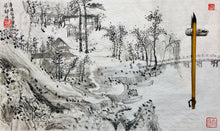 Load image into Gallery viewer, Part of One Thousand Li of Rivers and Mountains (千里江山圖局部), Original, Chinese Landscape Painting on Xuan Paper, Painted in Brighton, UK

