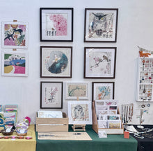 Load image into Gallery viewer, Great Auspiciousness – An ink painting featuring owls. 大吉祥 —- 貓頭鷹水墨畫
