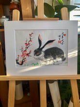 Load image into Gallery viewer, Lucky Rabbit 1 兔年大吉, Chinese Ink &amp; Pigments on Xuan Paper, Original
