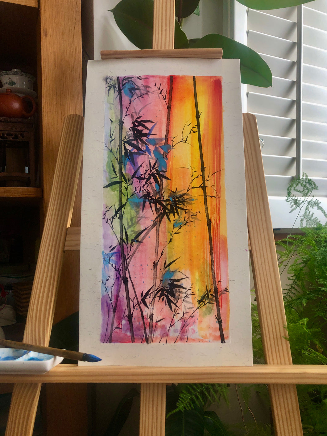 Bamboo Whispers in the Sunset Glow:  (竹問夕照) – Chinese Brush Painting & Calligraphy Workshop